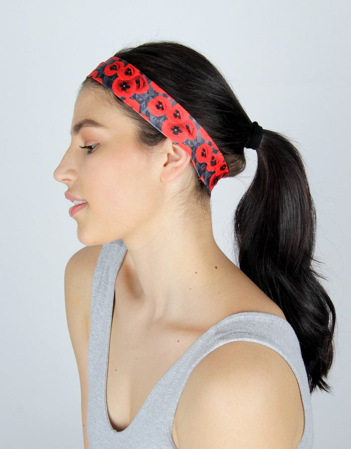 Banded Headband Raspberry Reflective