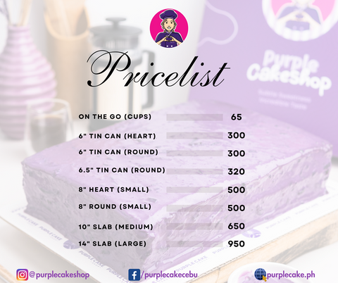 Purple Cake Pricelist
