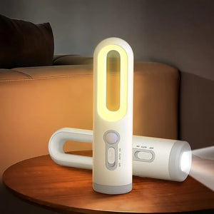 1pc Motion Sensor Night Light, Rechargeable Portable LED Night Light, With Flashlight With Dusk To Dawn Sensor, For Bedroom, Bathroom, Nursery, Toilet, Reading, Camping - Buy Cosmo - Led Night Lights With Dusk To Dawn Sensor
