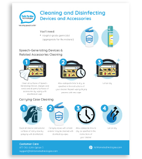 flyer about cleaning your device.