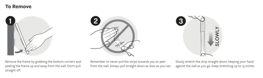"How to remove 3M hanging strips."
