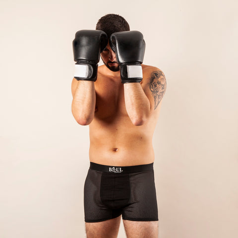 boxer respirant booul noir fibre de bambou