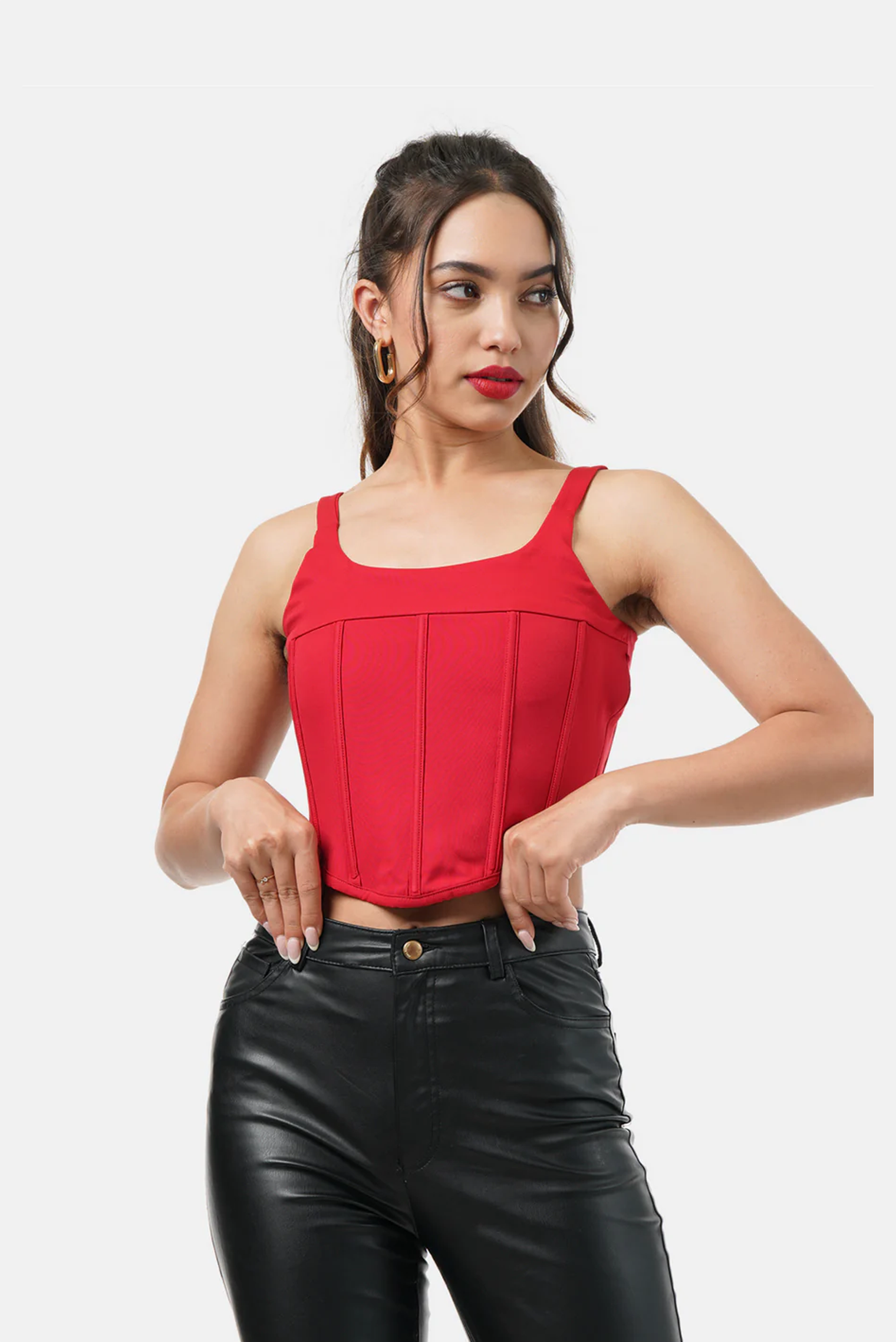 ELLE CORSET TOP ROSE PUFF SLEEVE – bout-to-wear