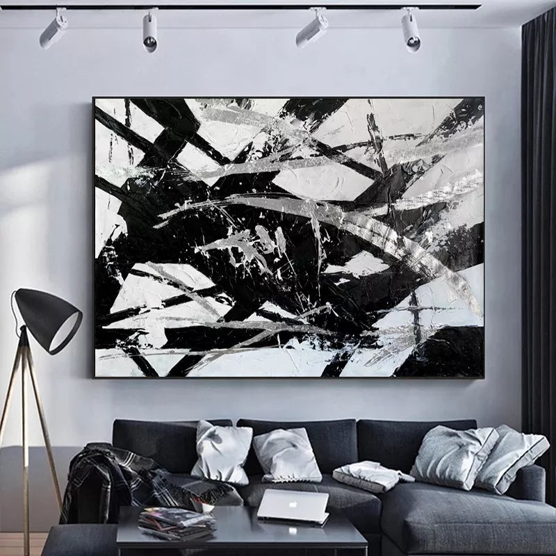 The Mental, Black And Silver / 120x180cm