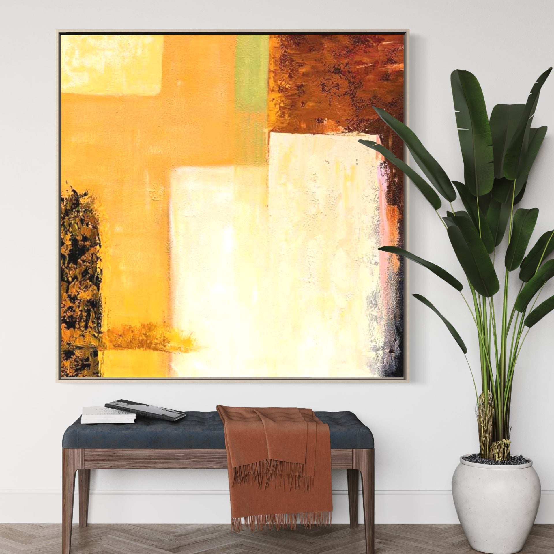 Beautiful Changes, Black And Golden / 100x100cm