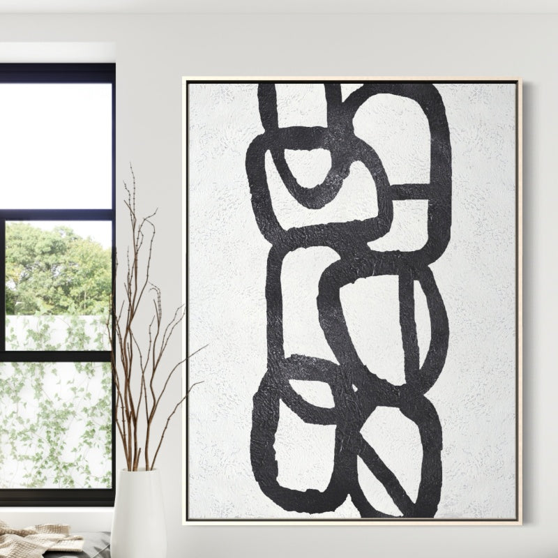 Figure 20, Black And Silver / 75x100cm