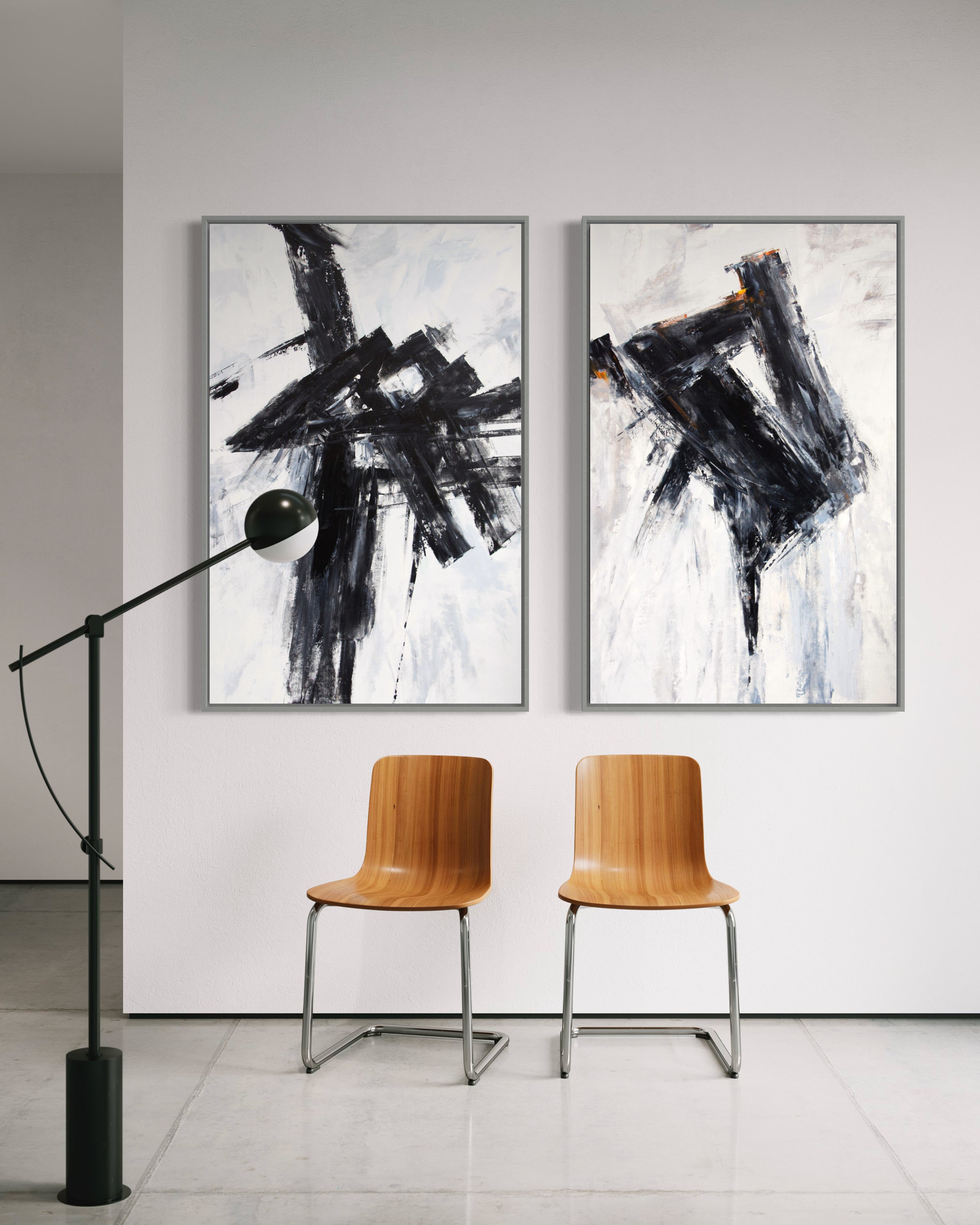 Illusion Recollect Set, Black And Silver / 100x150cm / 100x150cm