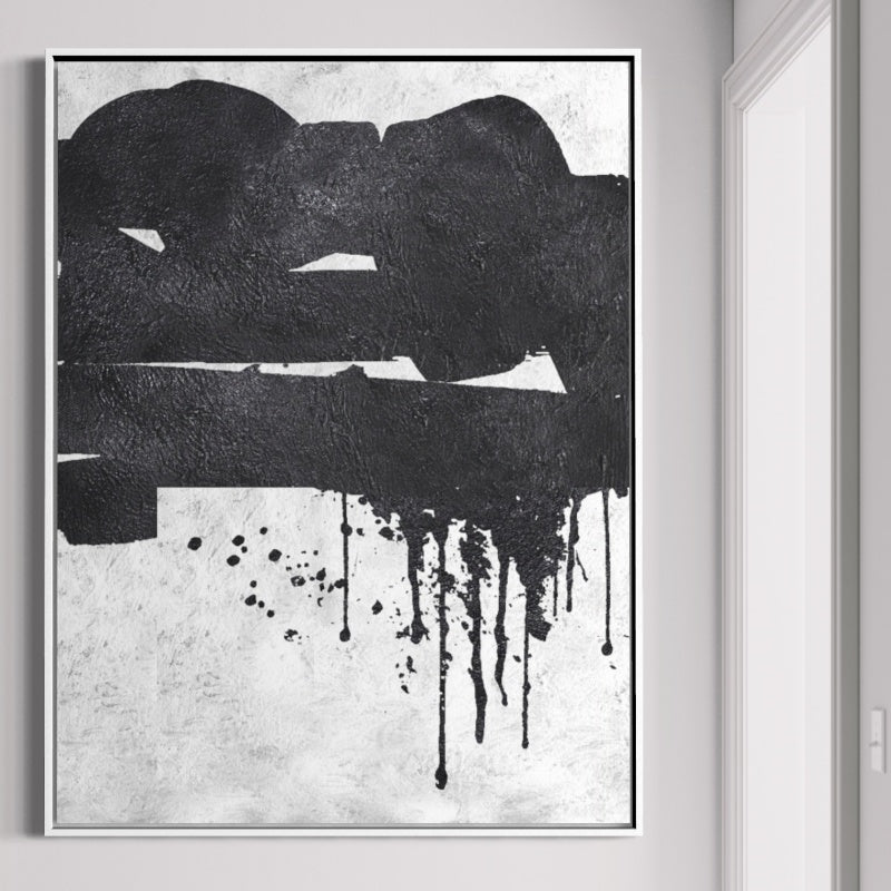 Kline X Pollock: A Dynamic Collaboration Of Artistic Vision, Black And Silver / 75x100cm