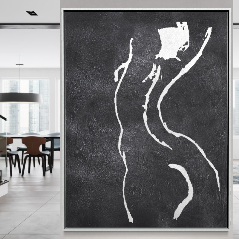 Liberation, Black And Silver / 90x120cm