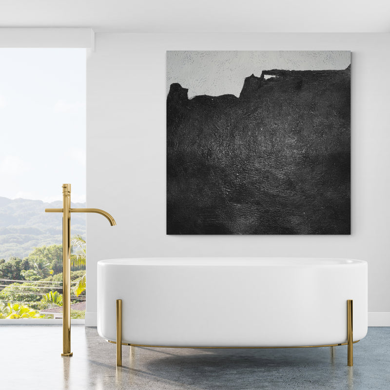 Engulfed No. 2, Black And Golden / 150x150cm