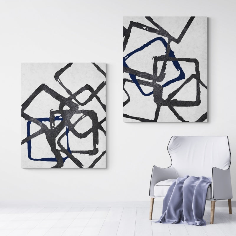 Lapse, Black And Silver / 60x90cm / 60x90cm