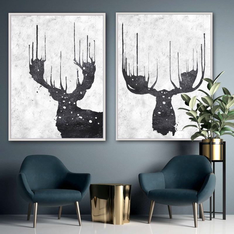 Norway, Black And Silver / 90x120cm / 90x120cm