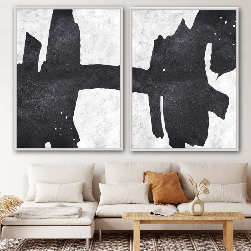 Sustain, Black And Silver / 90x120cm / 90x120cm