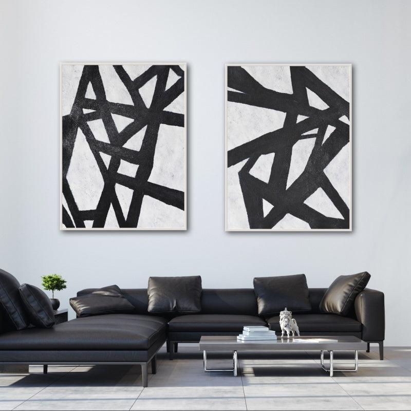 Street, Black And Silver / 90x120cm / 90x120cm