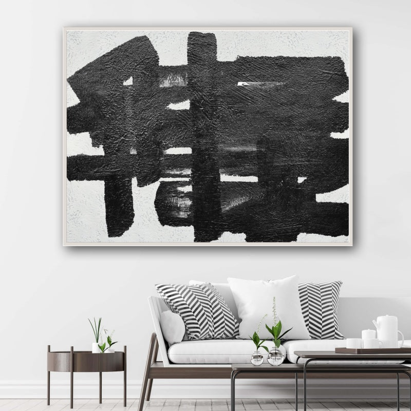 Nourishing Your Soul: A Journey Within, Black And Silver / 120x180cm