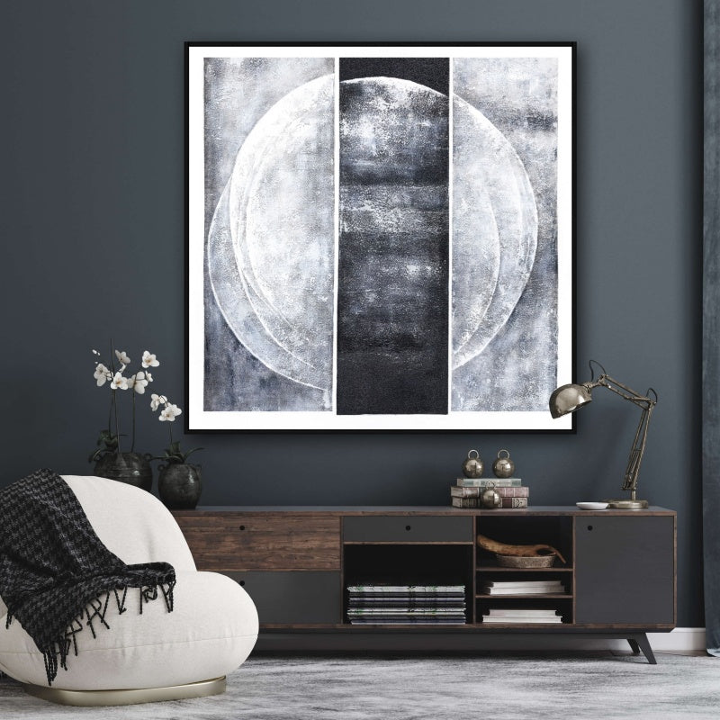 Moon, White / 100x100cm