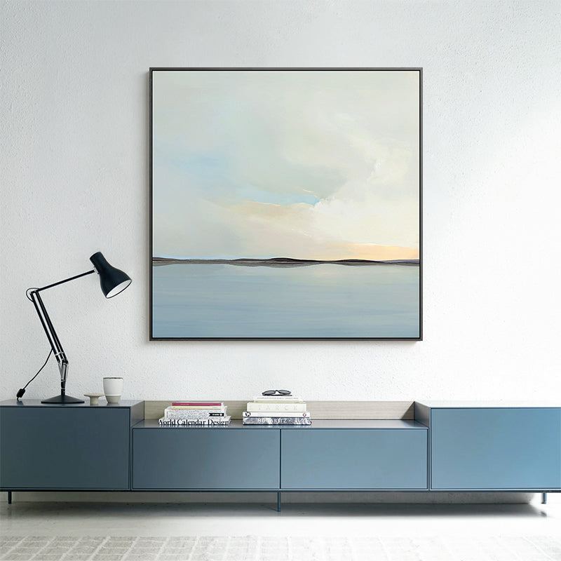 Tranquility Found, Silver / 100x100cm
