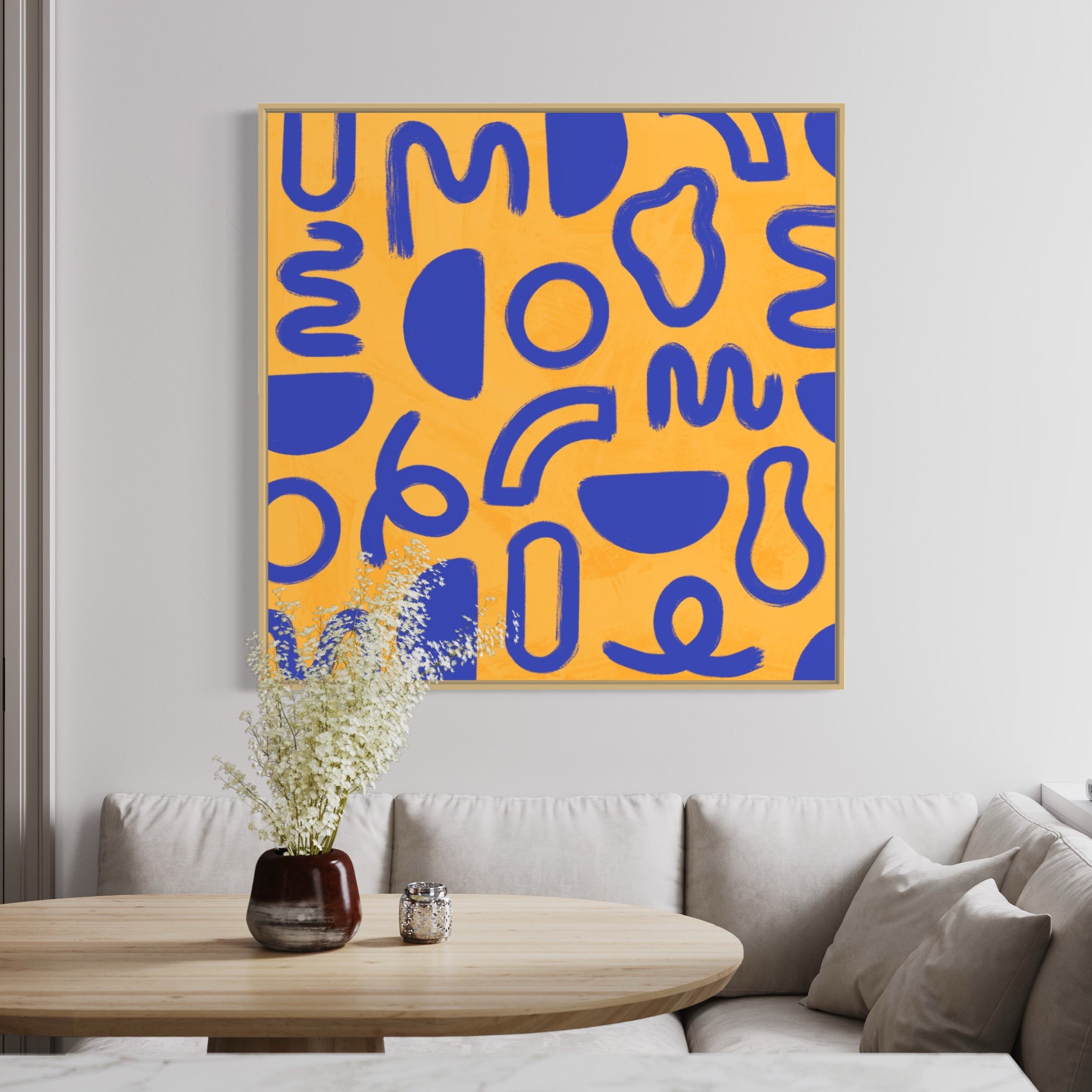 Define Abstract 2, Golden / 70x70cm