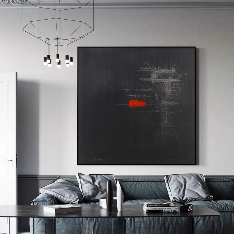 Exquisitely, Black / 80x80cm