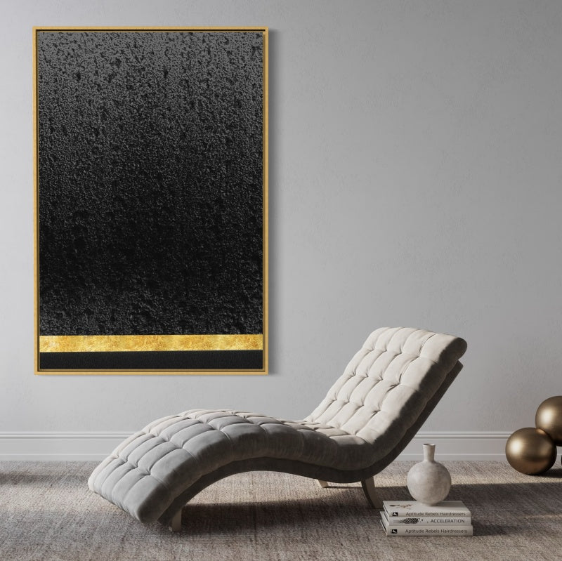 Extravagance 1, Black And Golden / 90x120cm