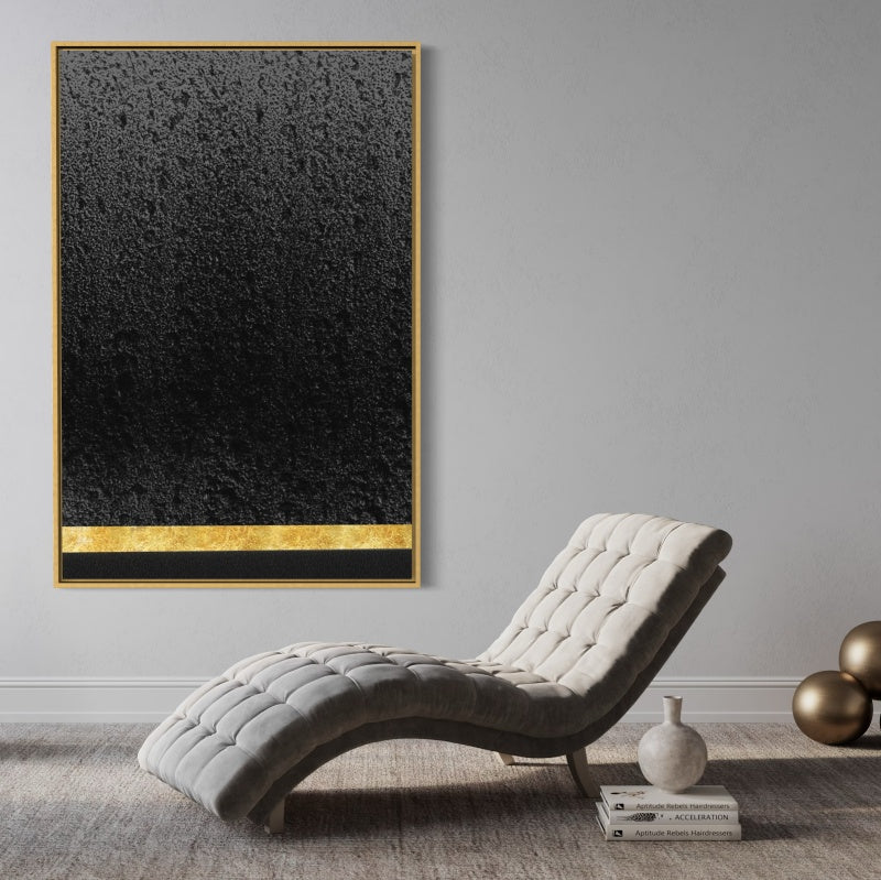 Extravagance 1, Black And Golden / 100x150cm