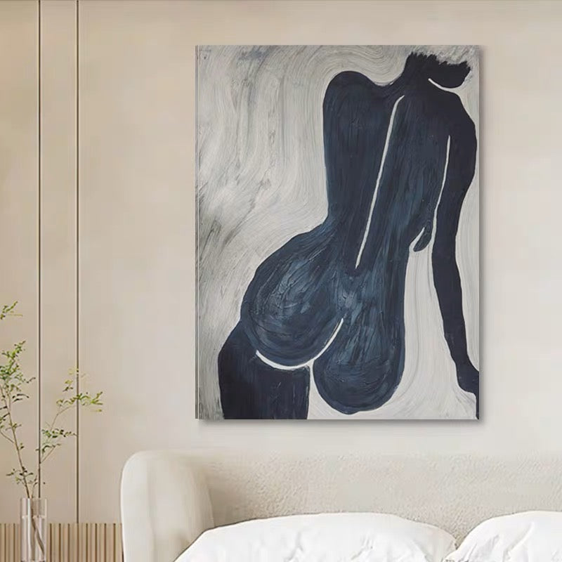 Figure, Black And Silver / 135x180cm