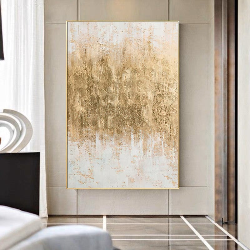 Gilded Frost, Black And Golden / 80x120cm