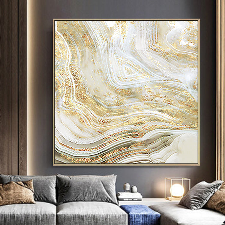 Bling Bling, Black And Golden / 150x150cm