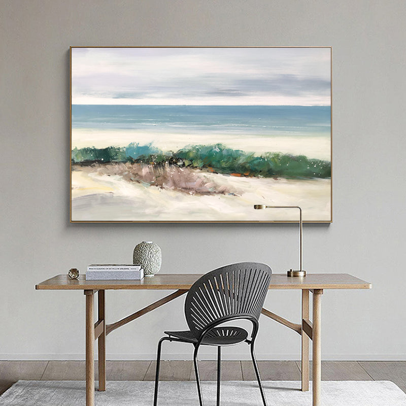 White Type Sand Of Beach, Gallery Wrap (With Bleed) / 120x200cm