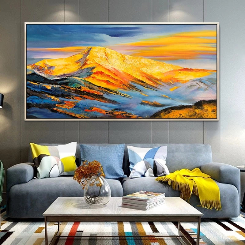 Sunrise Never Lies, Golden / 70x140cm