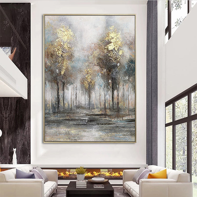 In The Fall, Black And Golden / 150x200cm