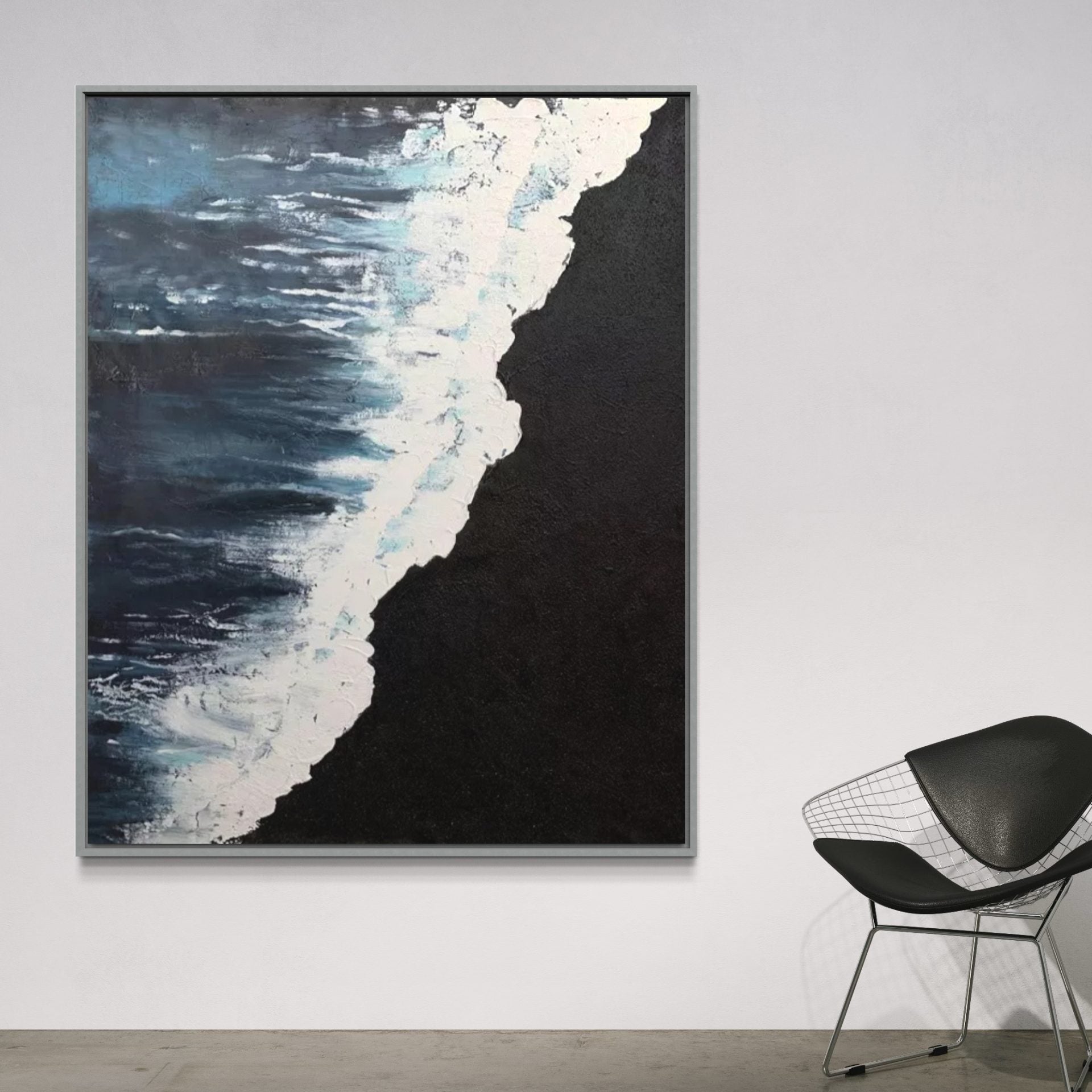 The Seaside, Black / 60x90cm