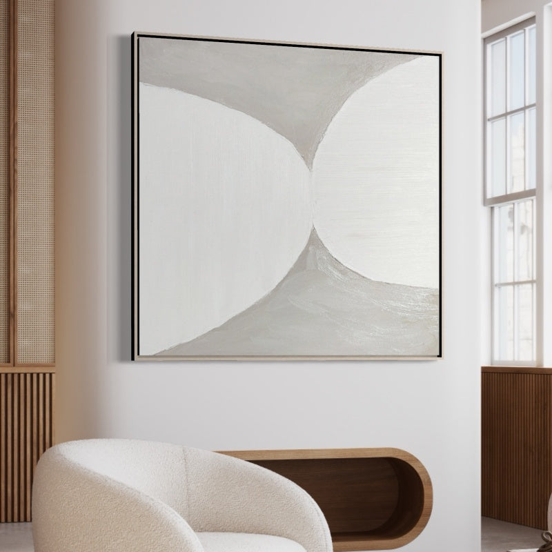 Modern Contemporary, Silver / 150x150cm