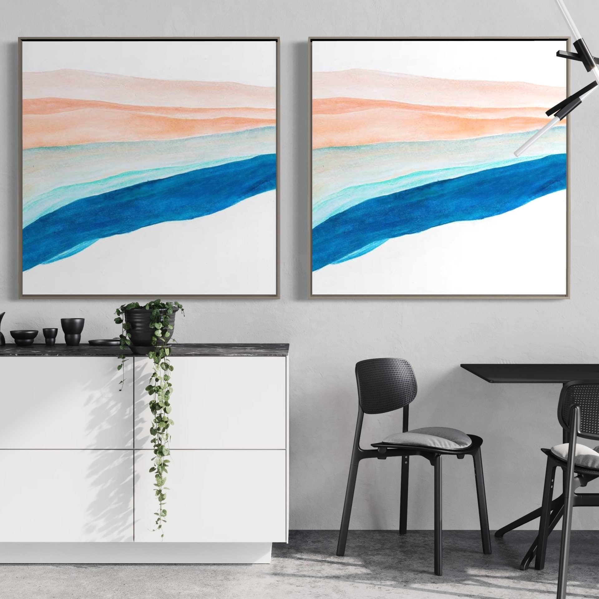 Flying Set, Rolled Canvas / 80x80cm / 80x80cm