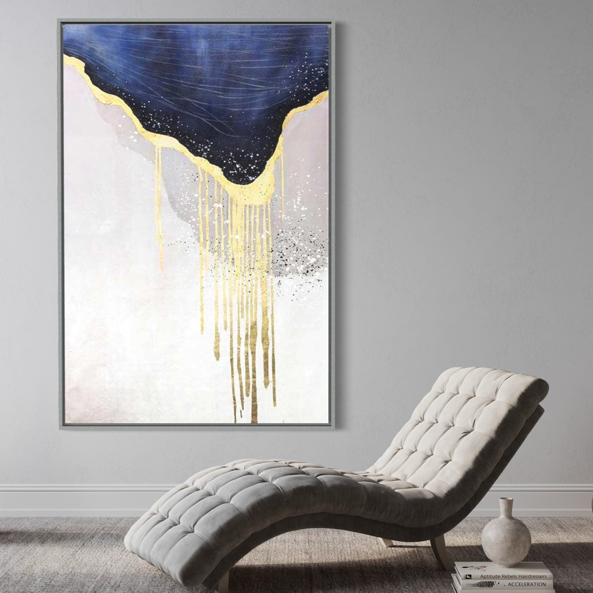 Rejoice And Glad In It, Black And Golden / 80x120cm