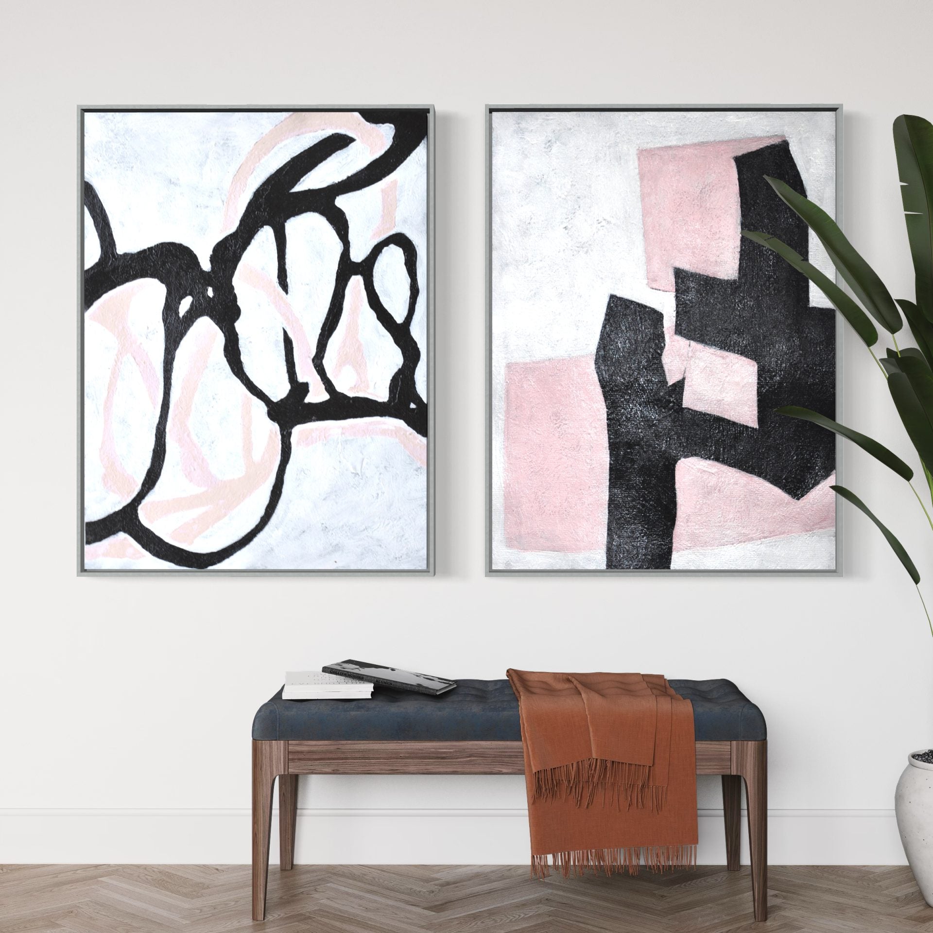 Stronghold Of Life, Black And Silver / 60x90cm / 60x90cm