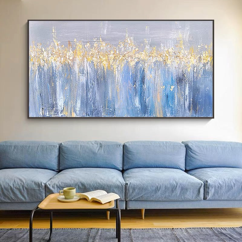 Luminosity, Black And Golden / 140x280cm