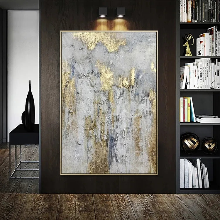 Lustrous Luminance, Black And Golden / 70x100cm