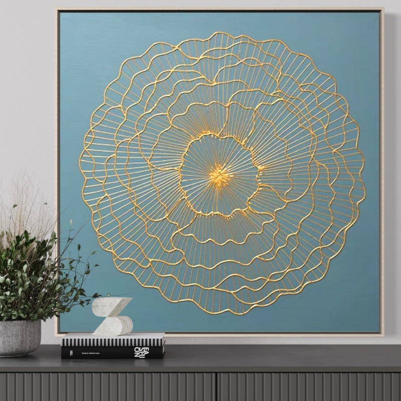 Optimism, Golden / 90x90cm