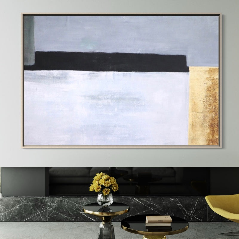 Perfect Vibes, Black And Golden / 158x240cm