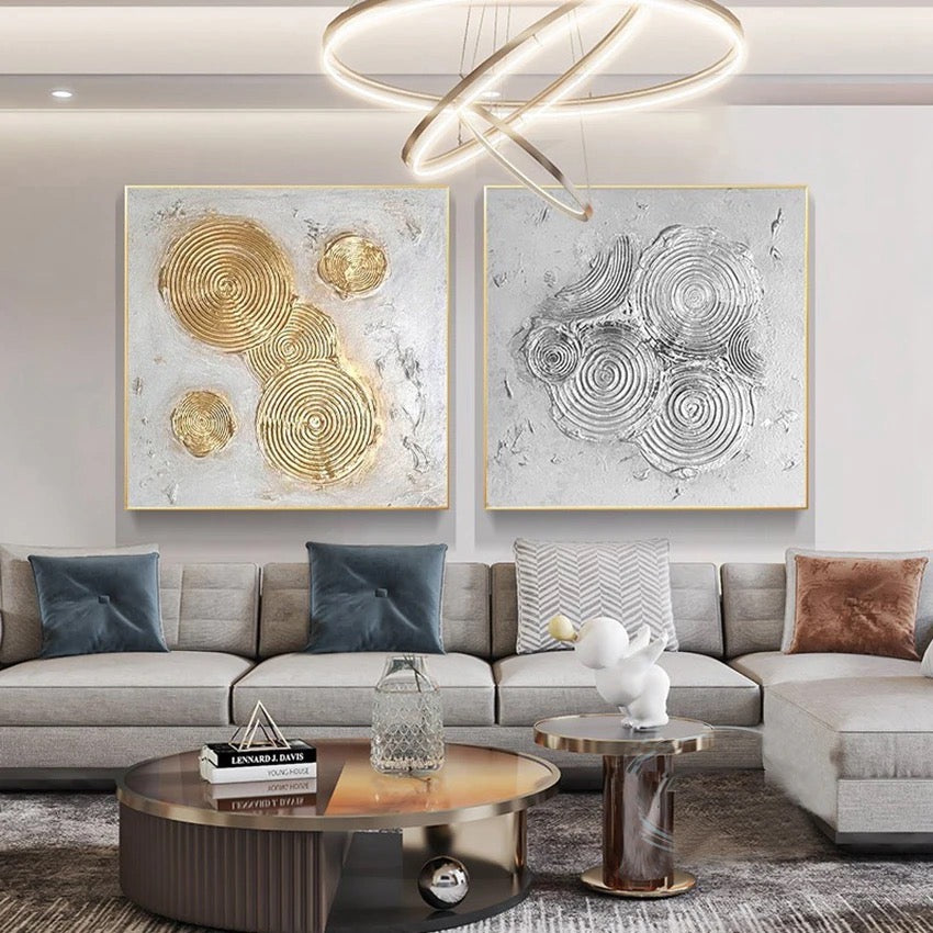 Precious Pair, Golden / 90x90cm / 90x90cm