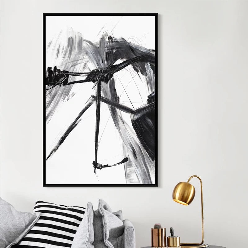 Recollect, Black And Silver / 75x100cm