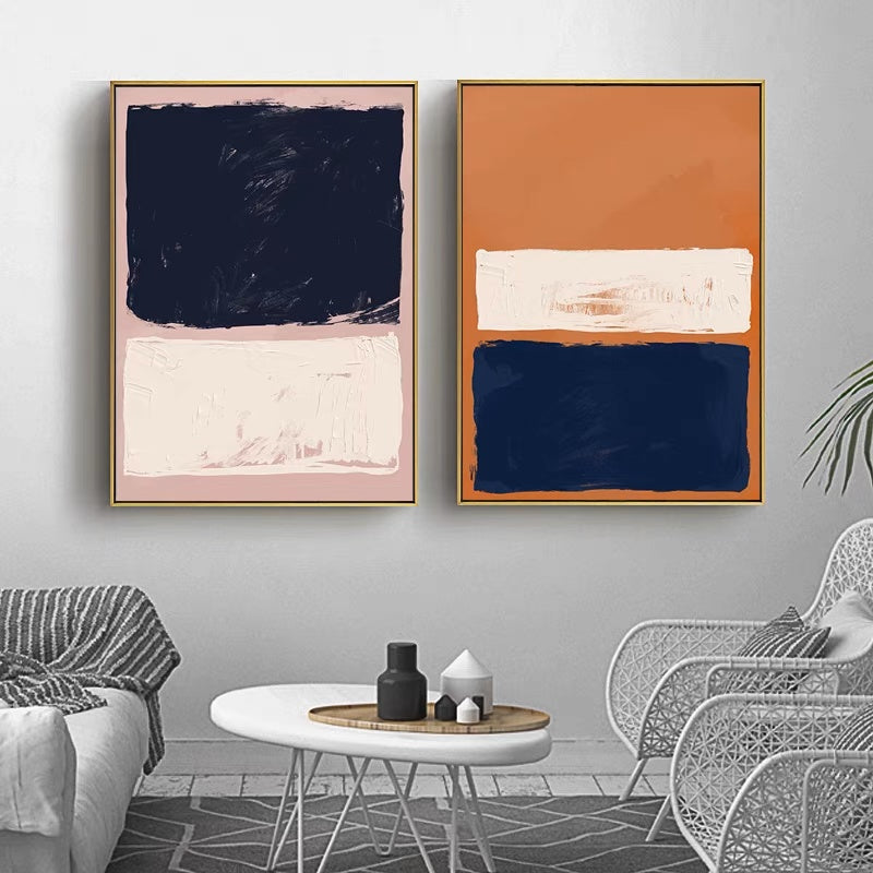 Rothko Set: A Colorful Canvas Journey, Black And Golden / 60x90cm / 60x90cm