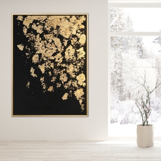Blissful Moments, Black And Golden / 100x150cm