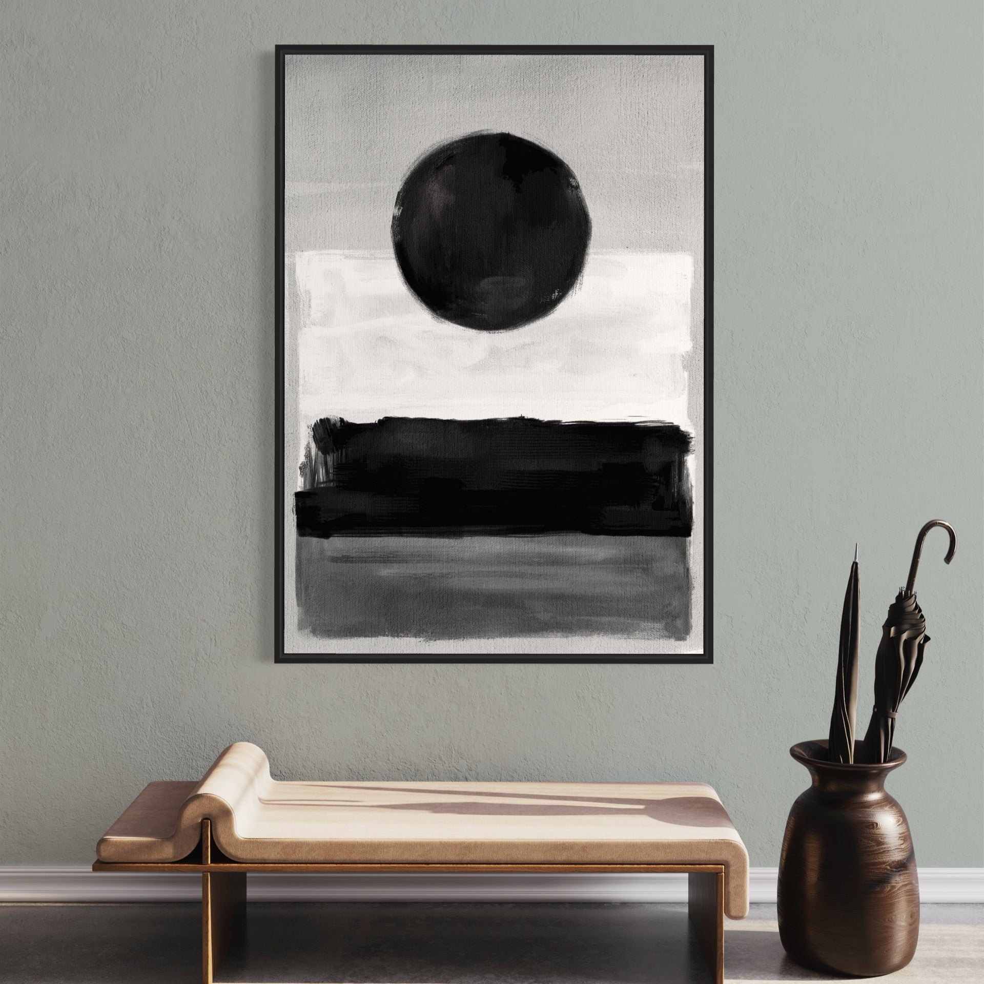 Silence, Black And Silver / 126x180cm