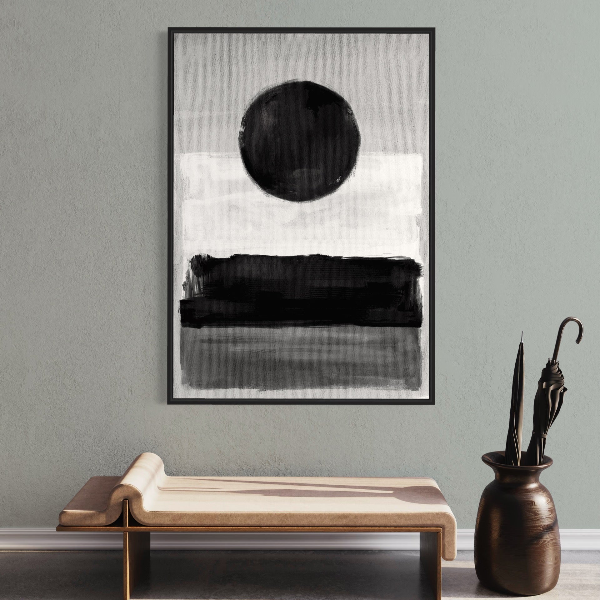 Silence, Black And Golden / 70x100cm