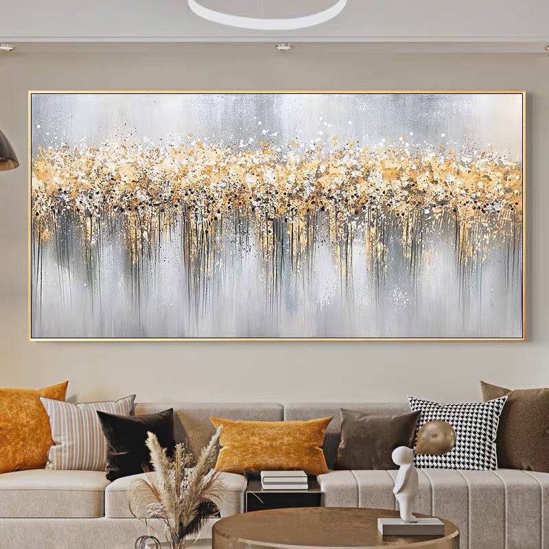 Vivid Glitterati, Black And Golden / 80x160cm