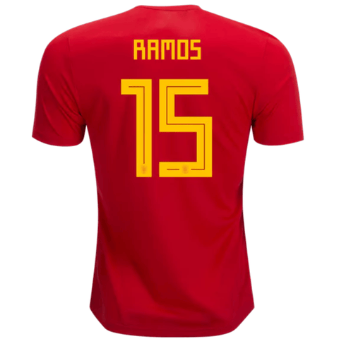Spain 2018 Home Jersey Sergio Ramos #15 