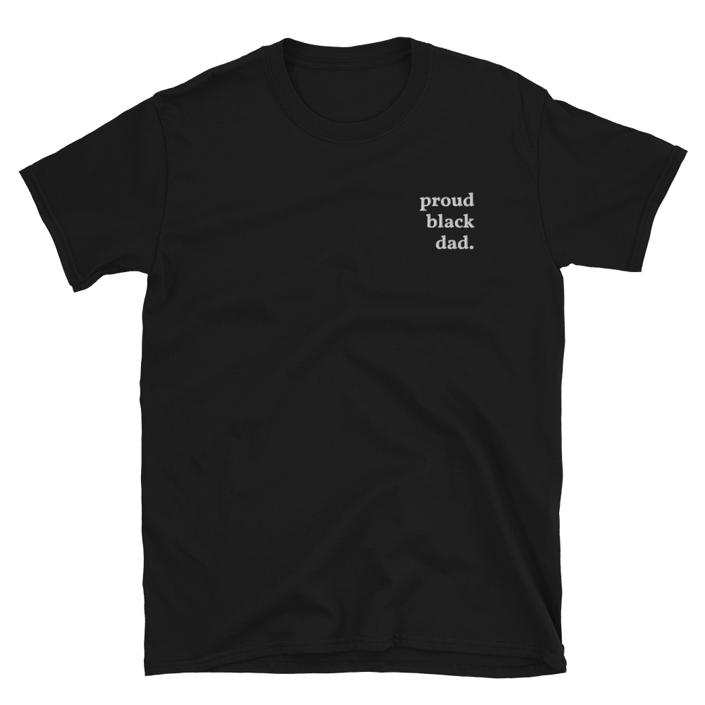 Proud Black Dad Embroidered Shirt