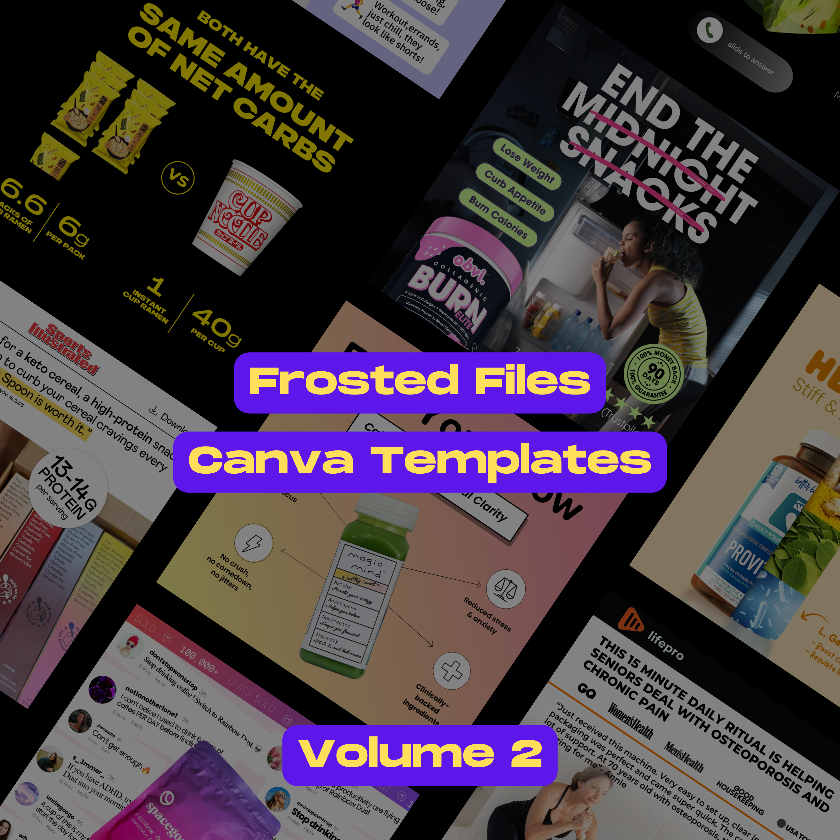 25 Canva + Figma Templates | Frosted Files Volume 2 - Creative Donut product image